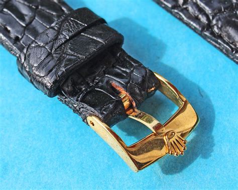 genuine rolex 15mm black crocodile band bracelet strap for cellini|Watch Straps for Rolex Cellini .